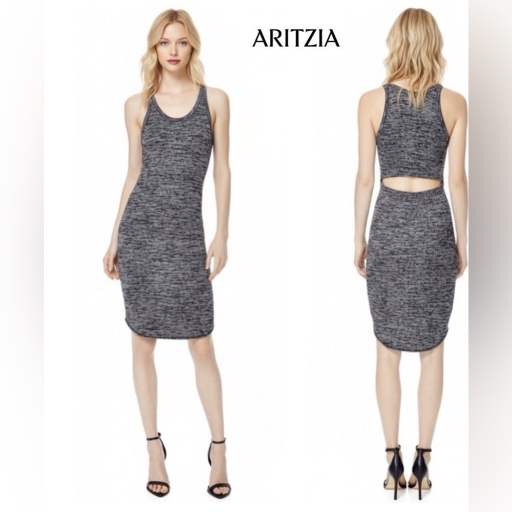 Aritzia Wilfred Free, Open Back Heathered Dress, Size XS